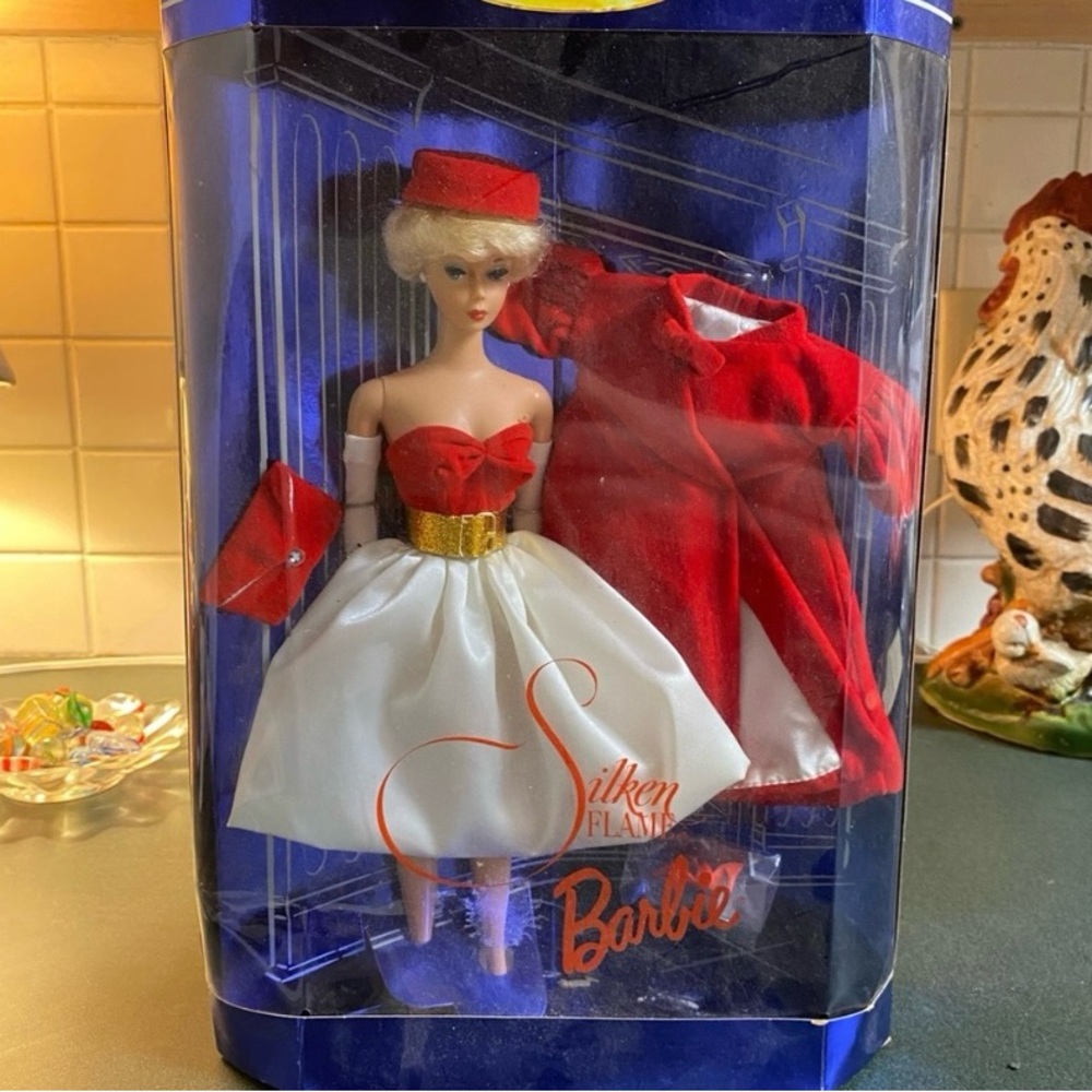 Barbie Silken Flame Blonde Doll in Red and White Ensemble,New in Box